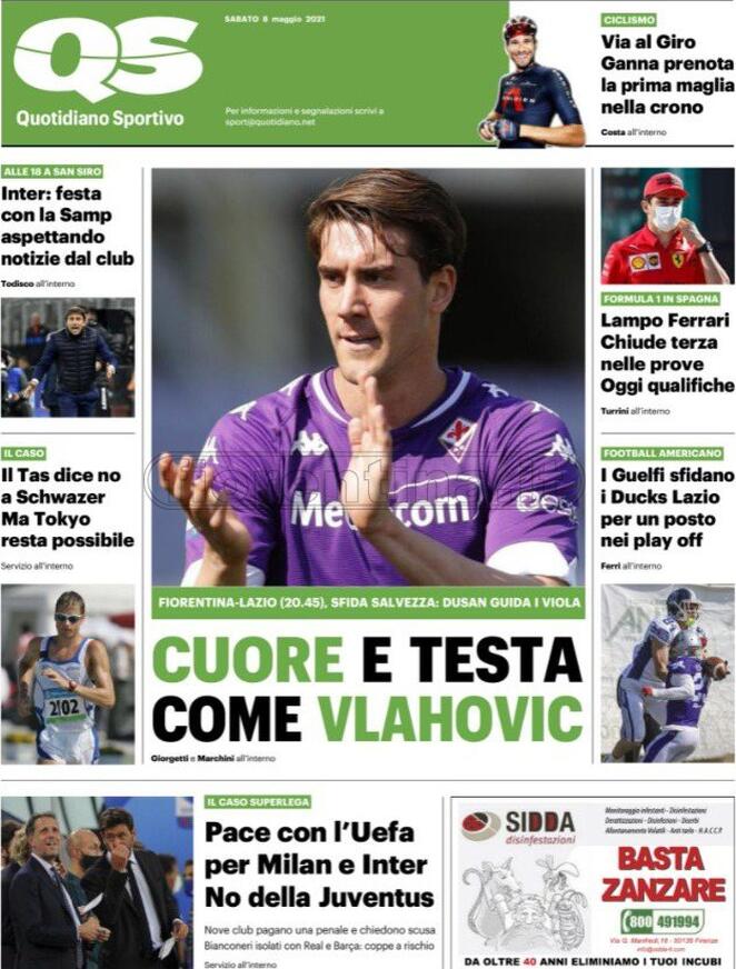 QS Sport, prima pagina