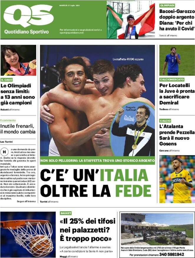 QS Sport, prima pagina