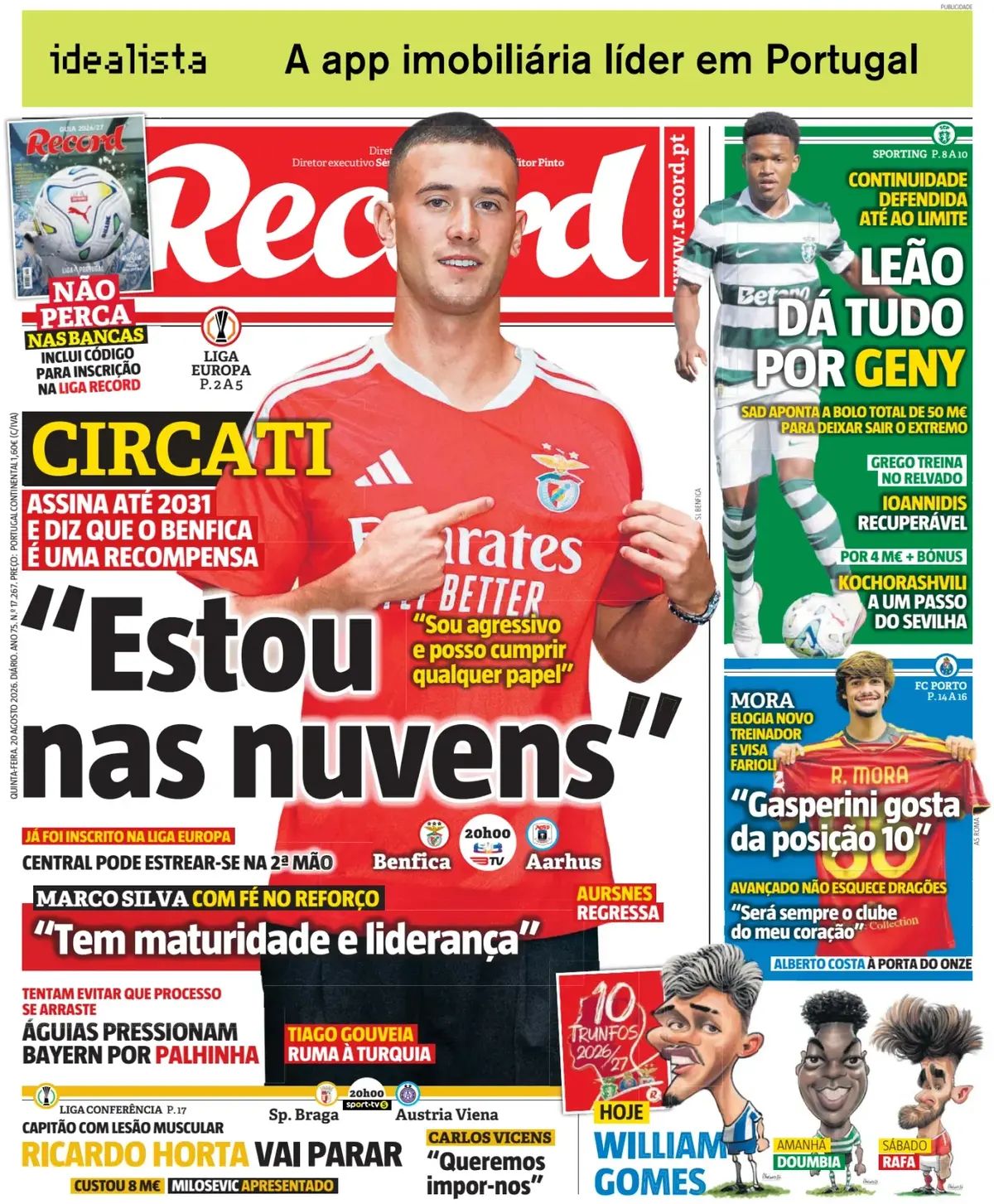 Record (Portogallo), prima pagina