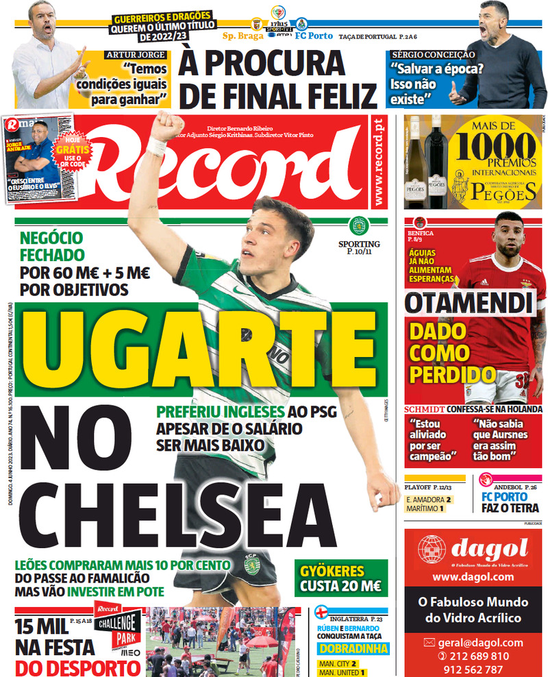 Prima pagina «Record (Portogallo)» Giornali.it