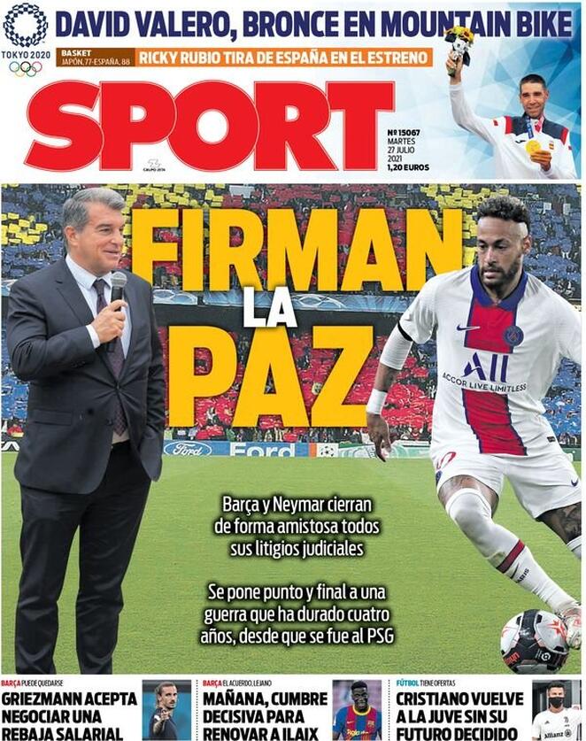 Sport (Spagna), prima pagina