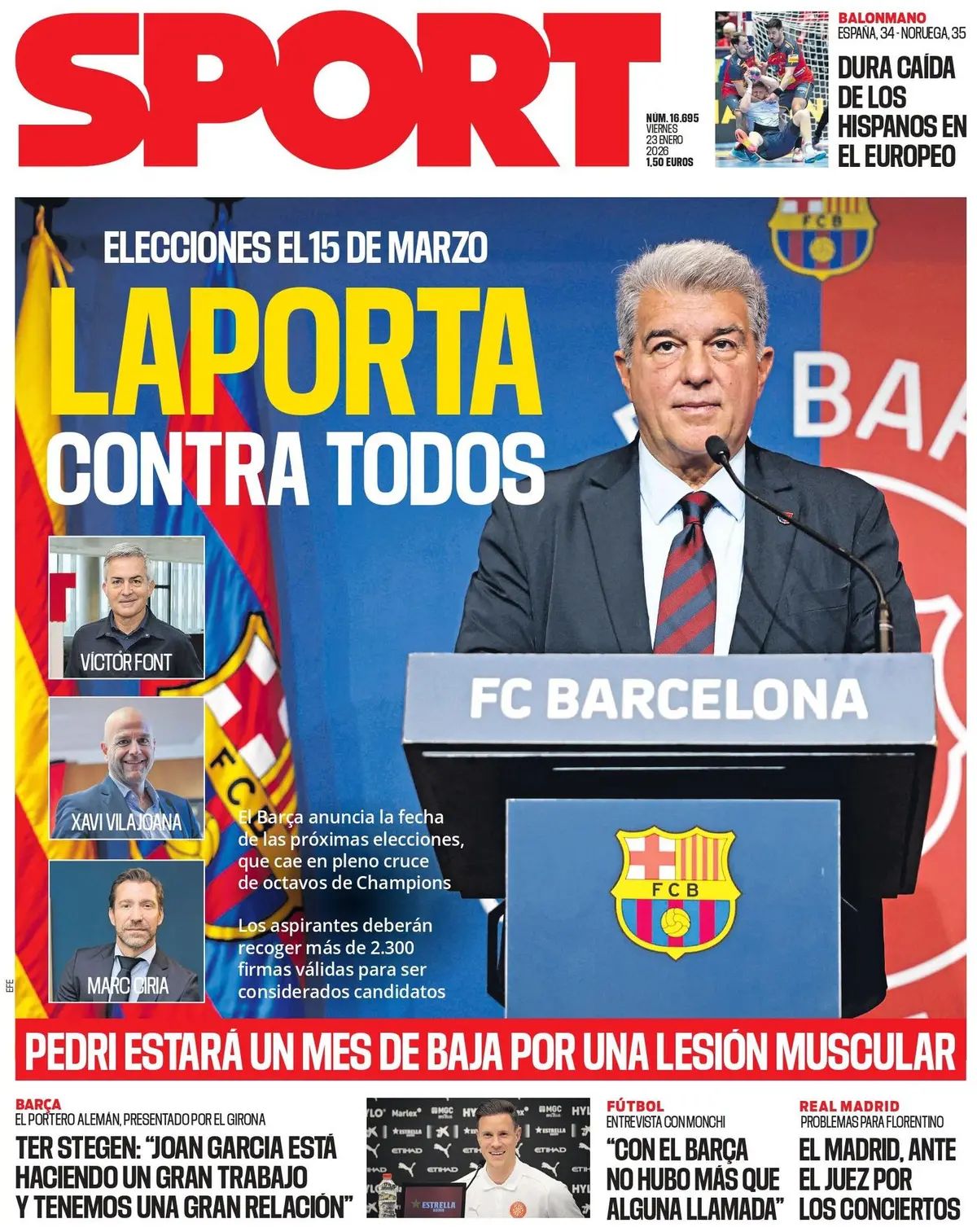 Sport (Spagna), prima pagina
