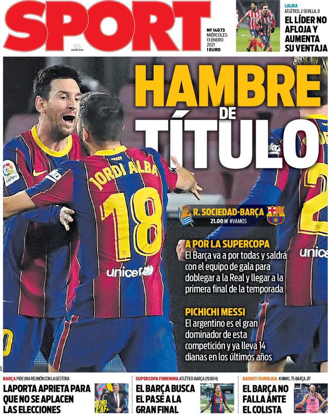 Sport (Spagna), prima pagina