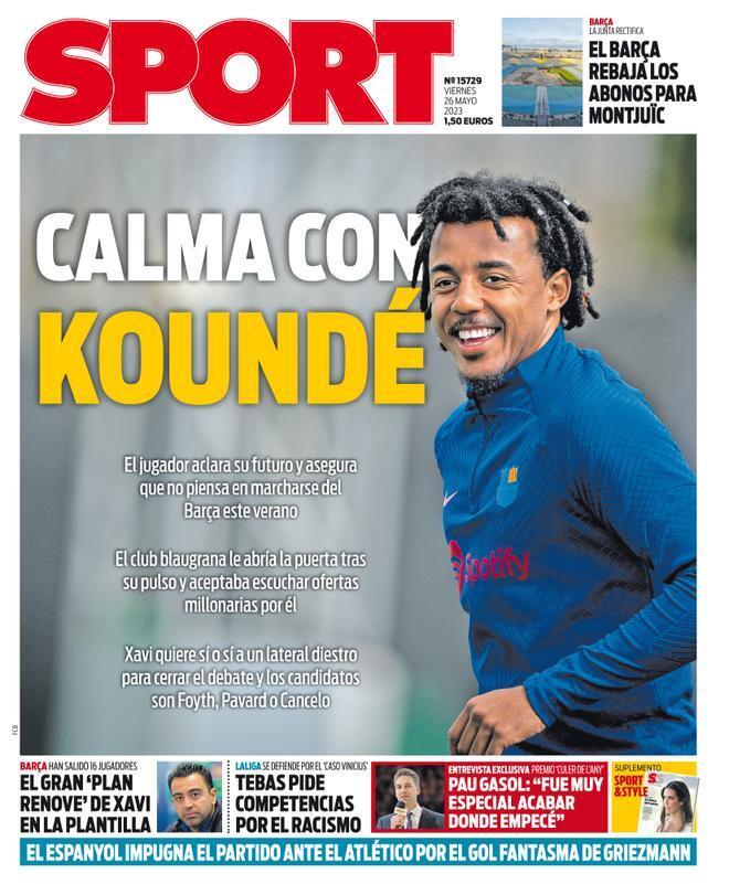 Sport (Spagna), prima pagina