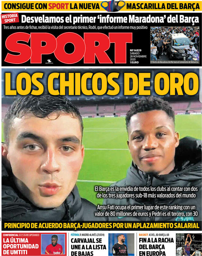 Sport (Spagna), prima pagina
