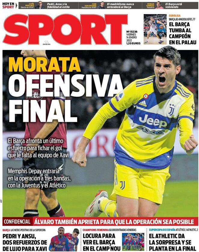 Sport (Spagna), prima pagina