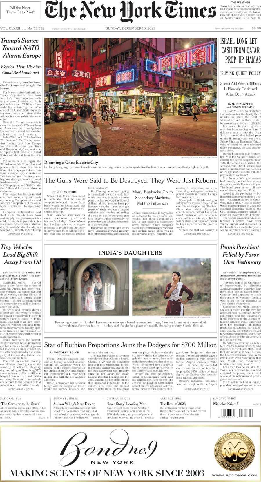 The New York Times (USA), prima pagina