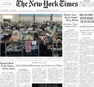 The New York Times (USA), prima pagina