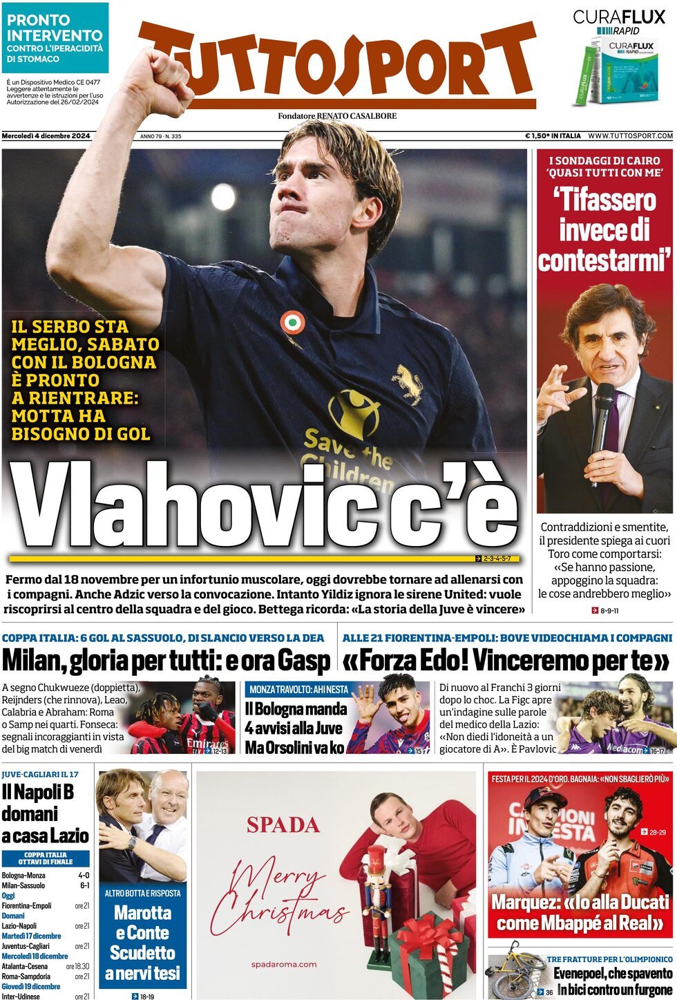 Tuttosport, prima pagina