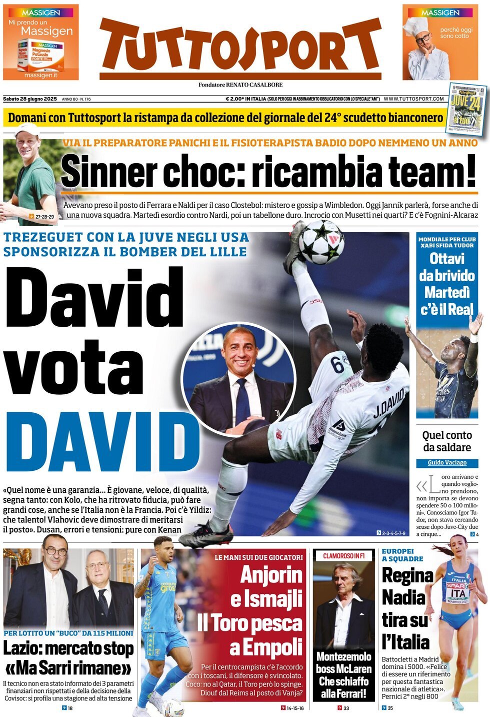 Tuttosport, prima pagina