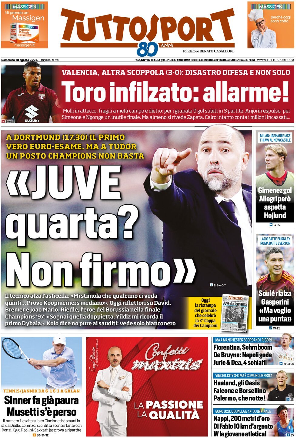 Tuttosport, prima pagina