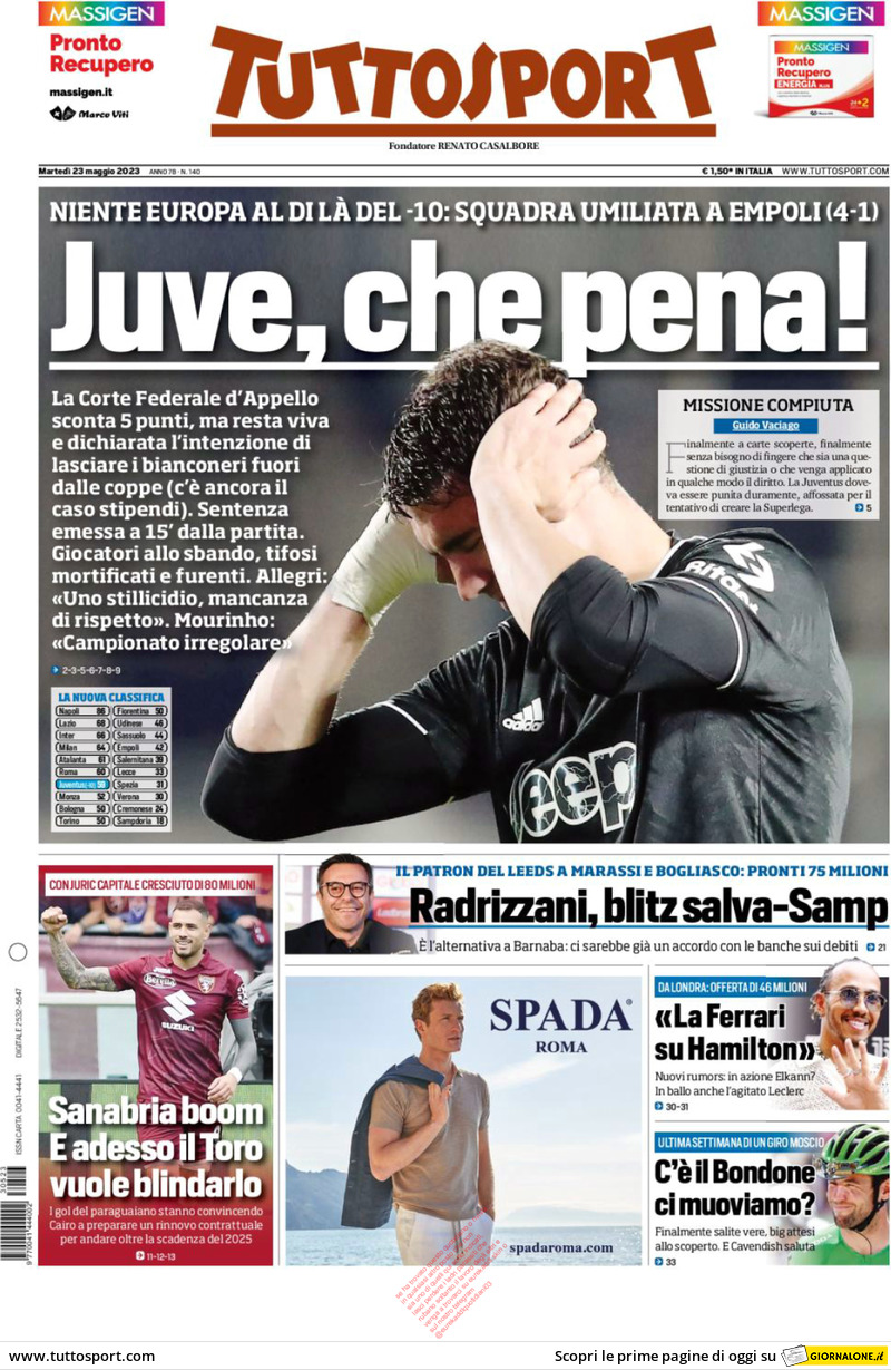 Prima Pagina «Tuttosport» | Giornali.it