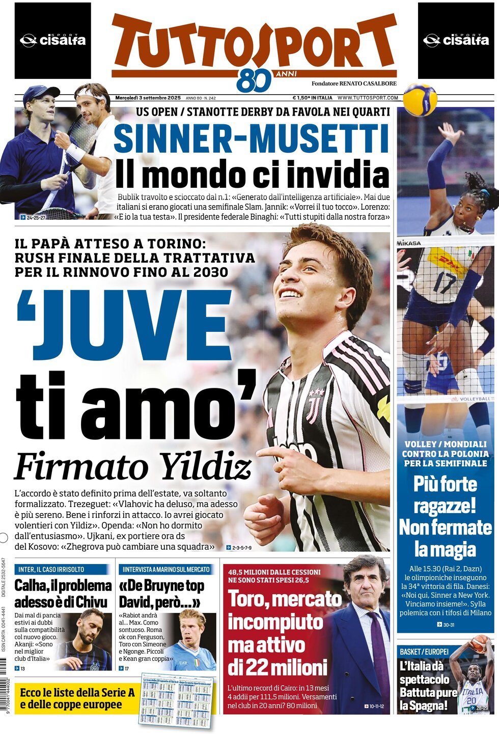 Tuttosport, prima pagina