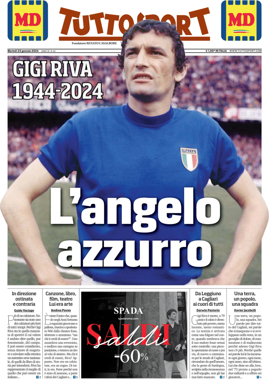 Tuttosport, prima pagina