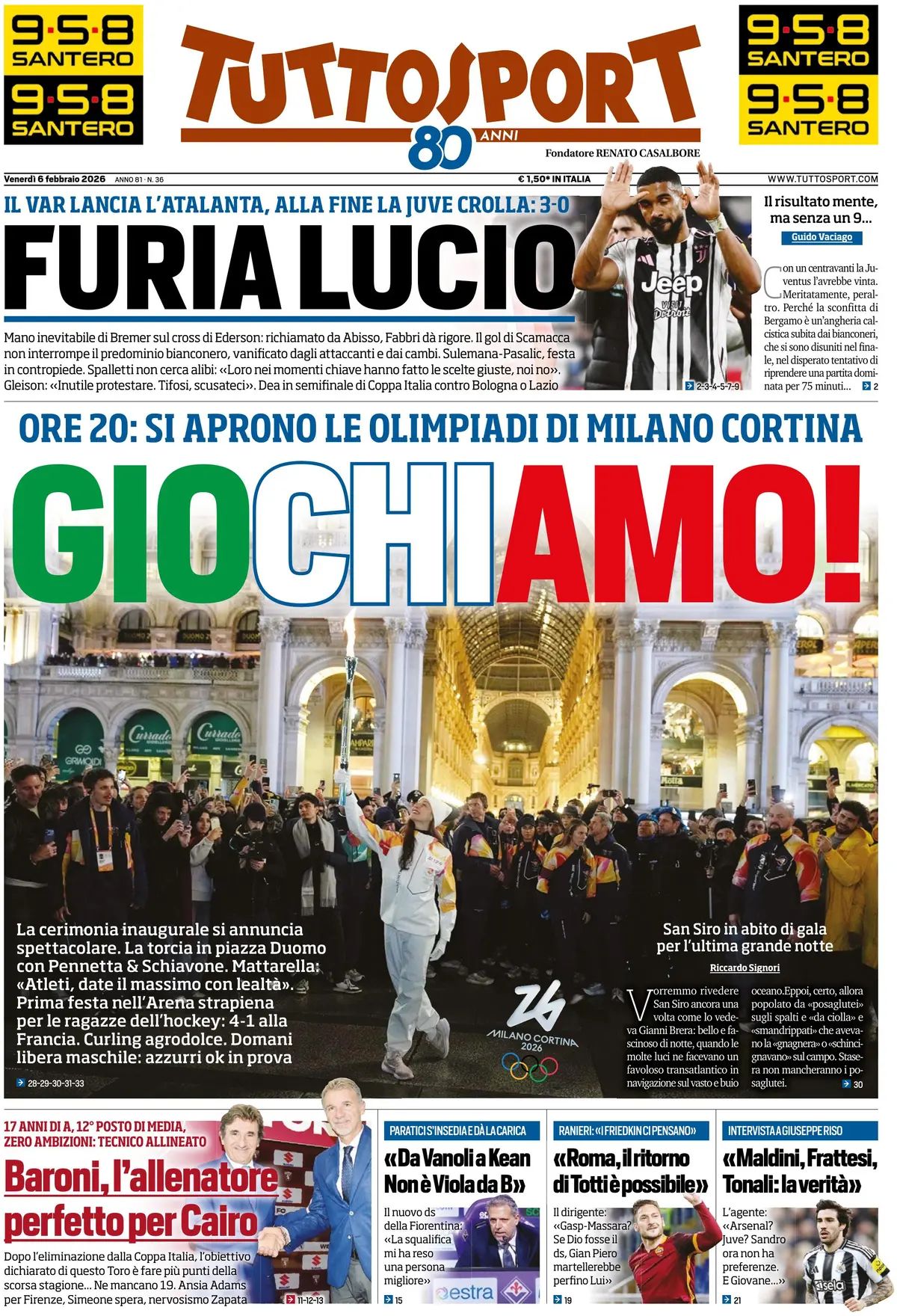 Tuttosport, prima pagina