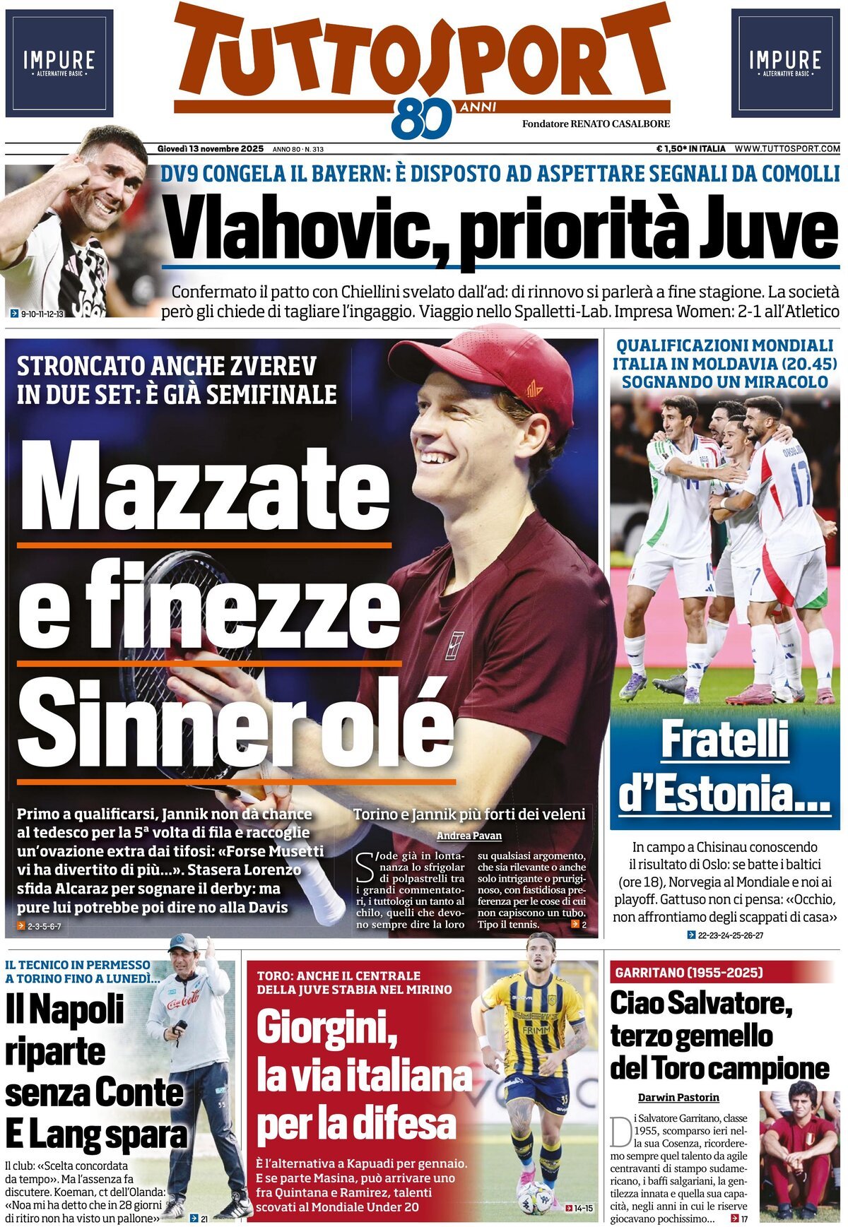Tuttosport, prima pagina