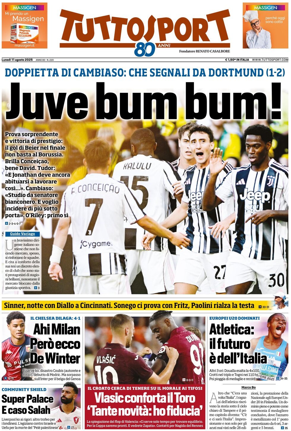 Tuttosport, prima pagina