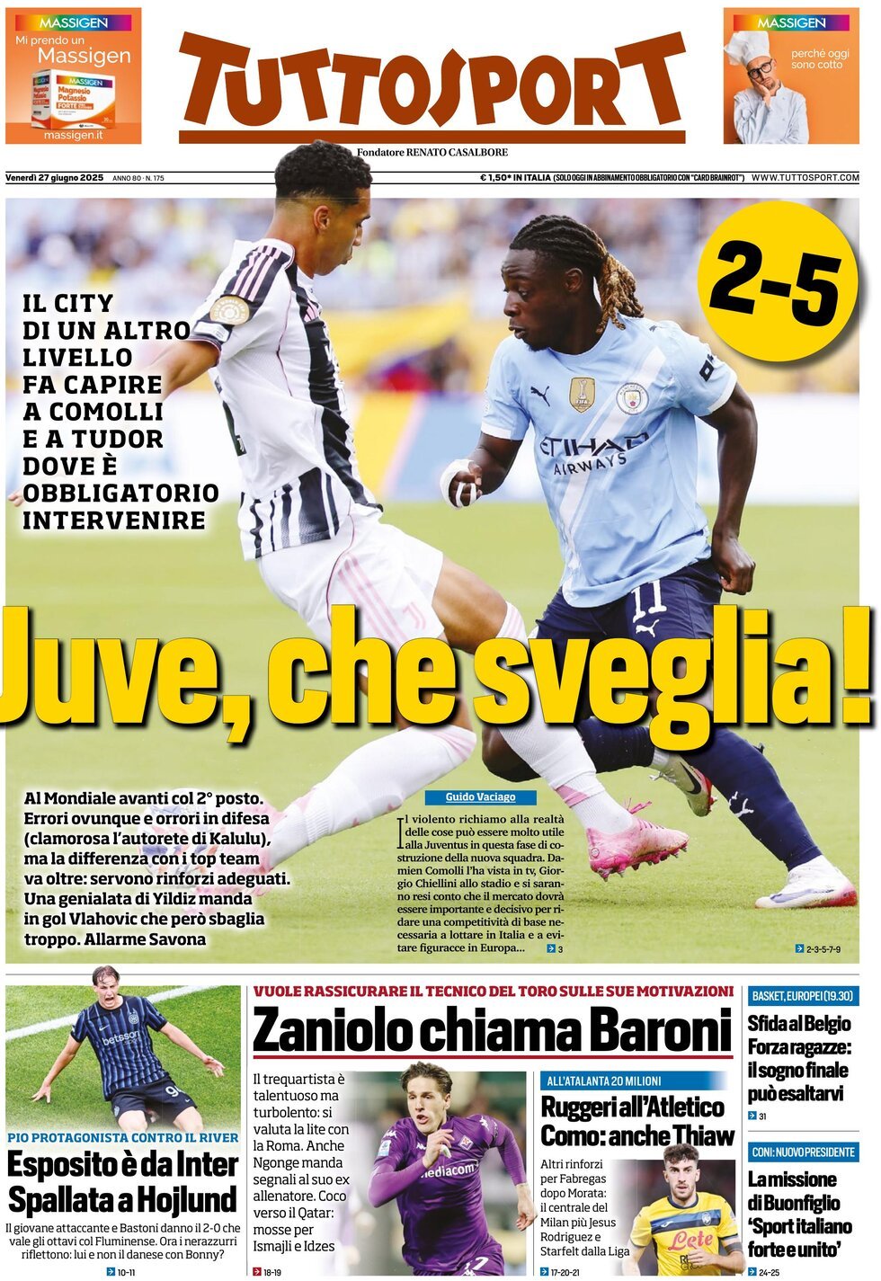 Tuttosport, prima pagina