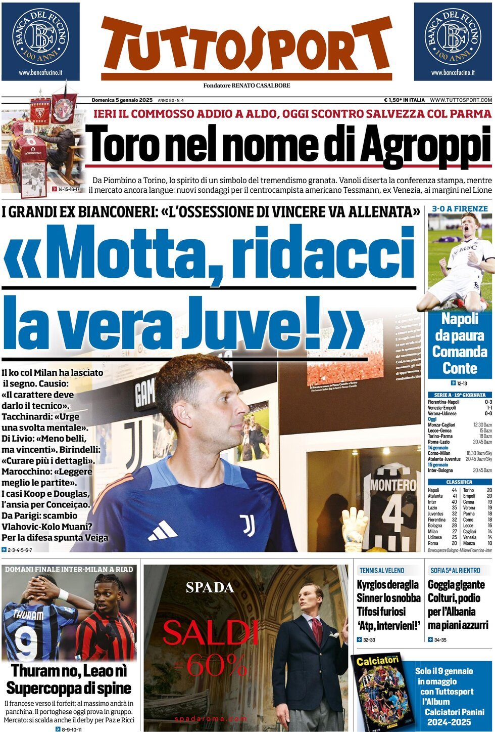 Tuttosport, prima pagina