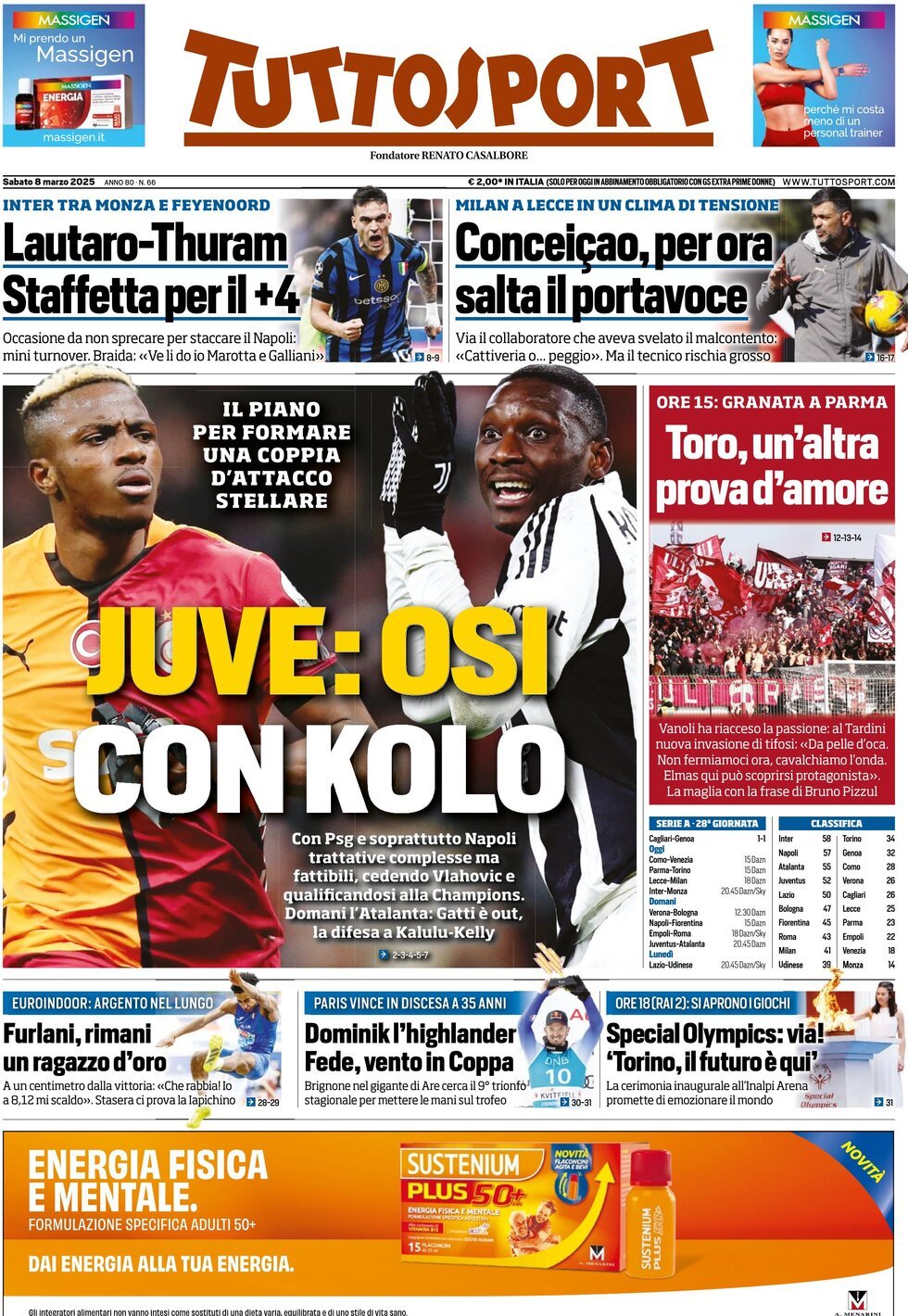 Tuttosport, prima pagina