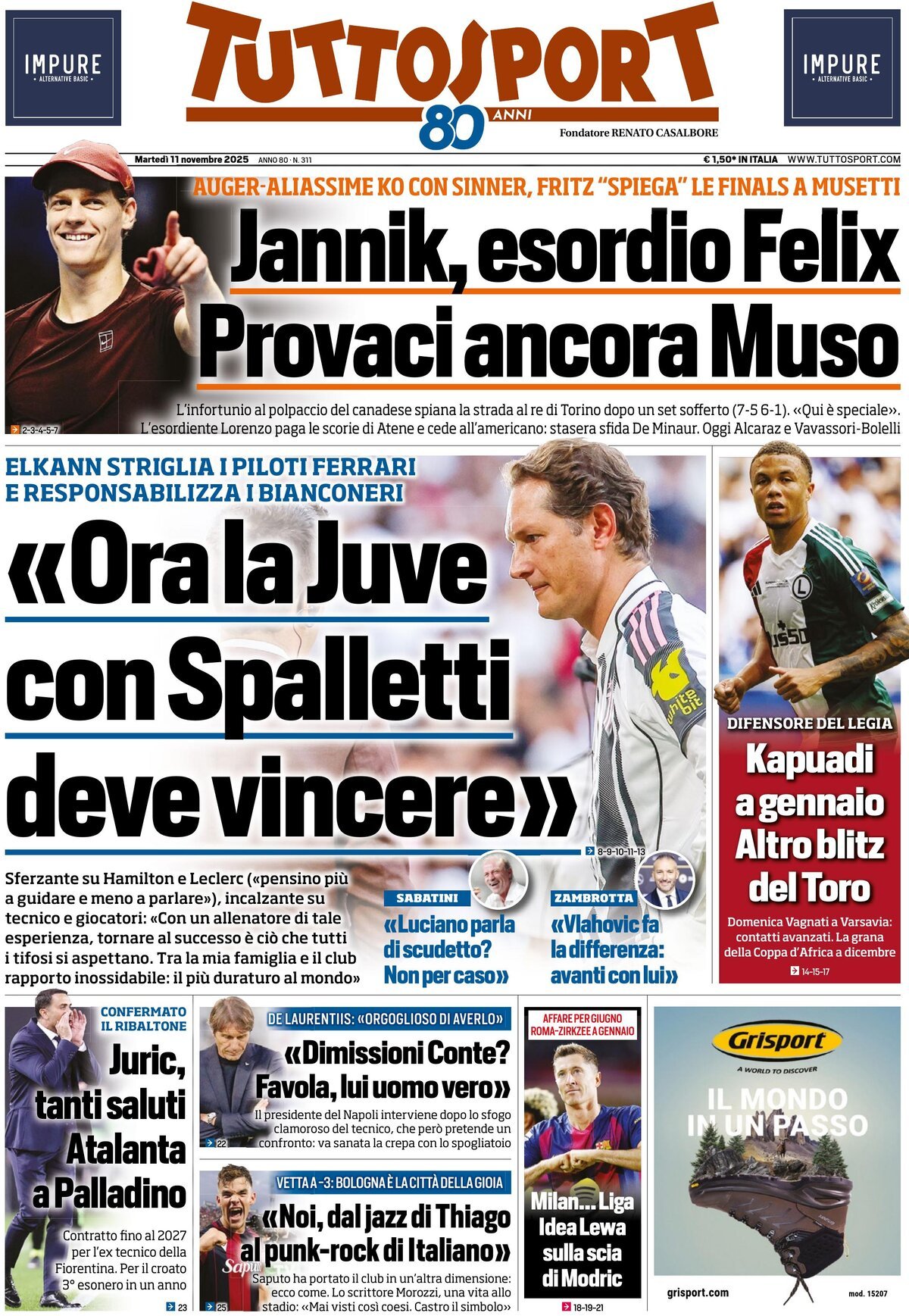 Tuttosport, prima pagina