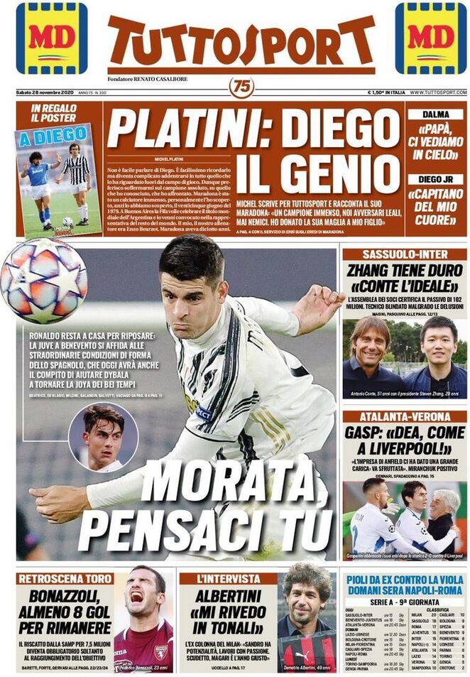 Tuttosport, prima pagina