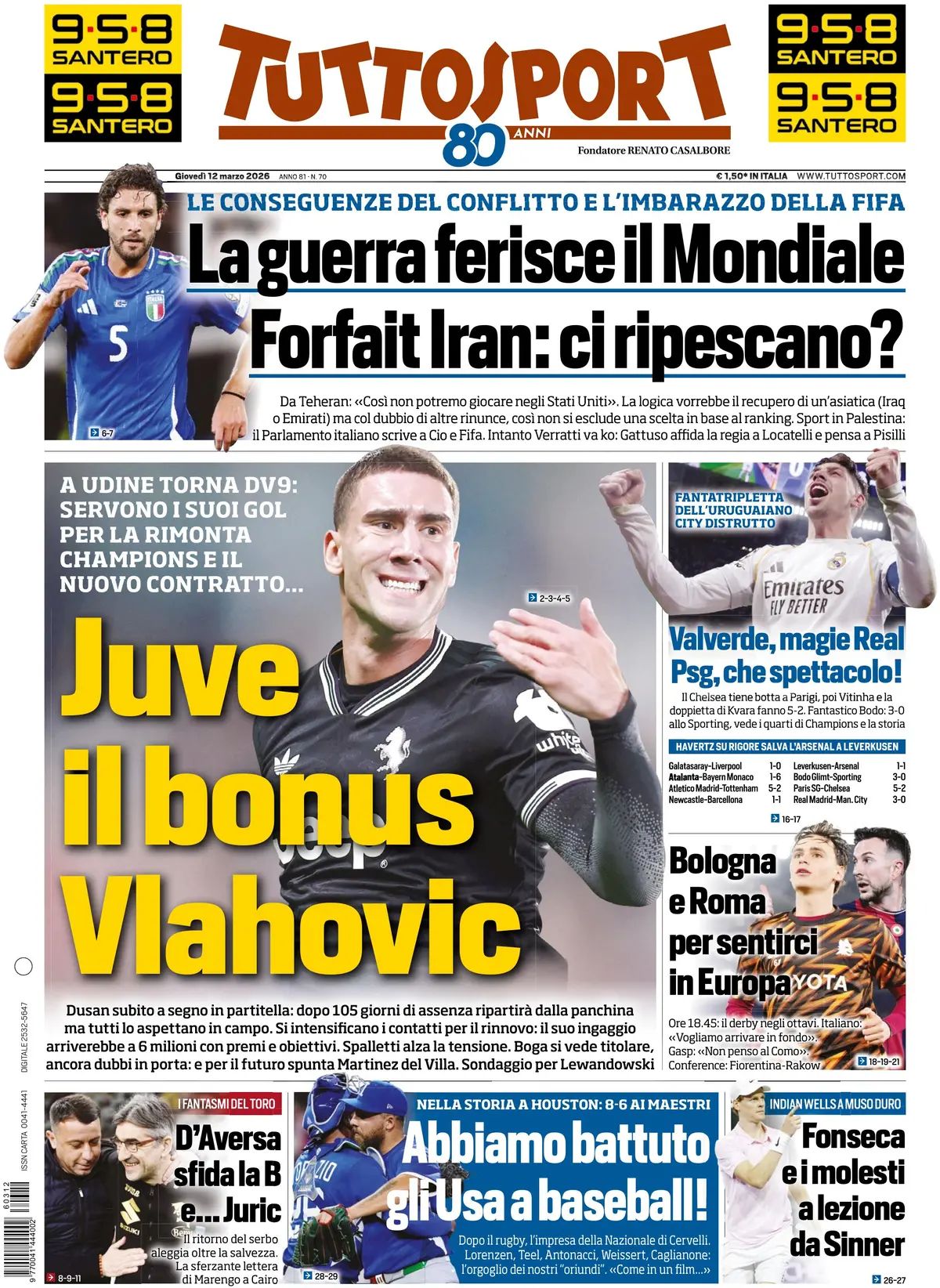 Tuttosport, prima pagina