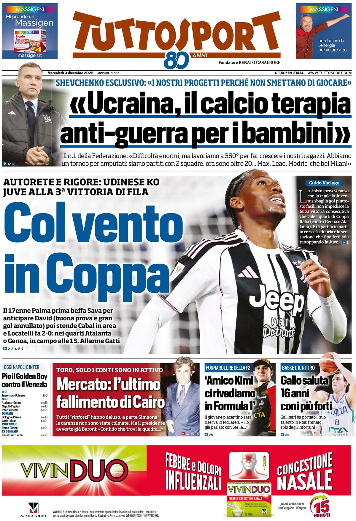 Tuttosport, prima pagina