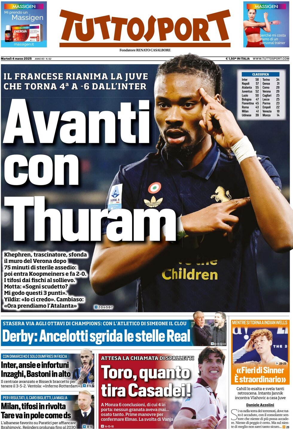 Tuttosport, prima pagina