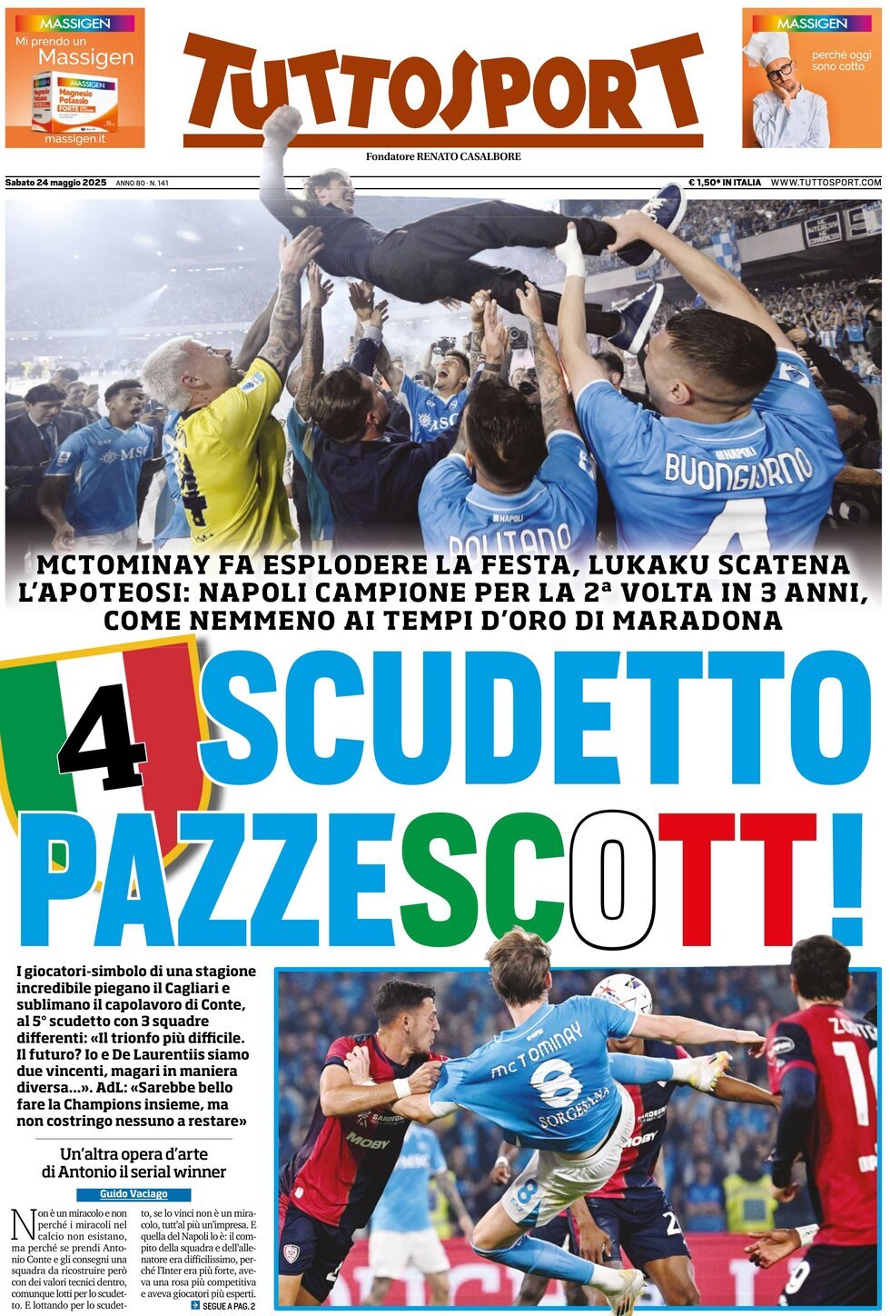 Tuttosport, prima pagina