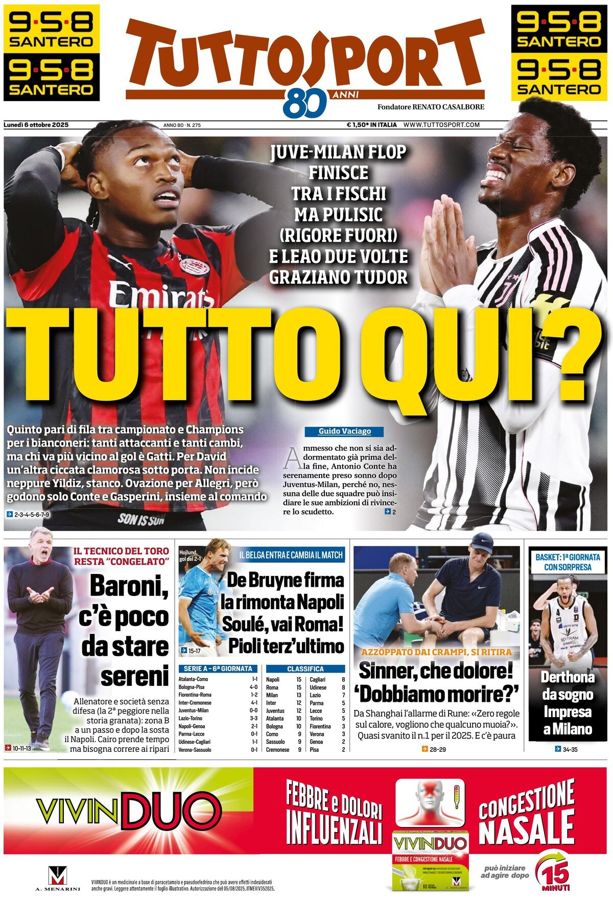 Tuttosport, prima pagina