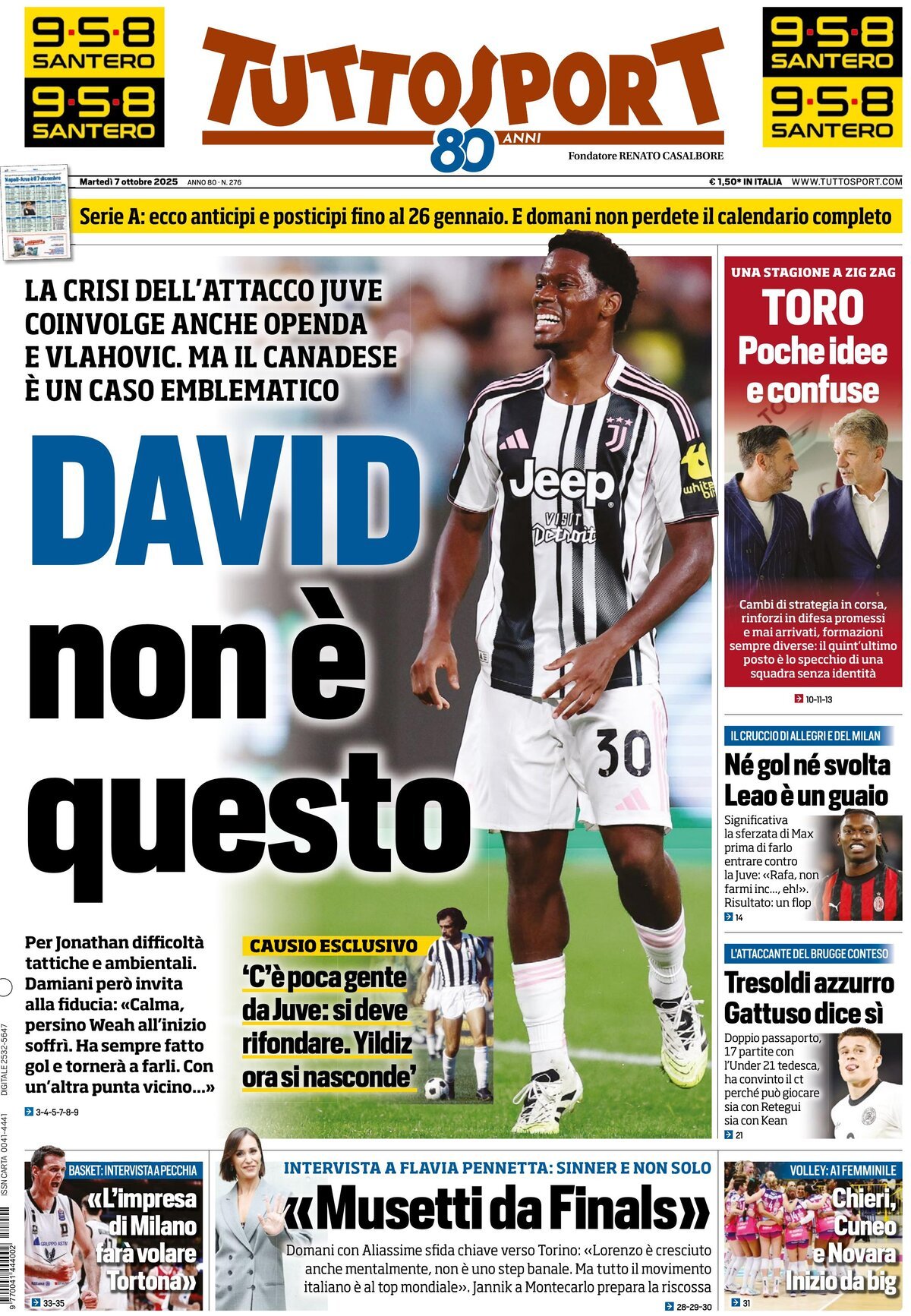 Tuttosport, prima pagina