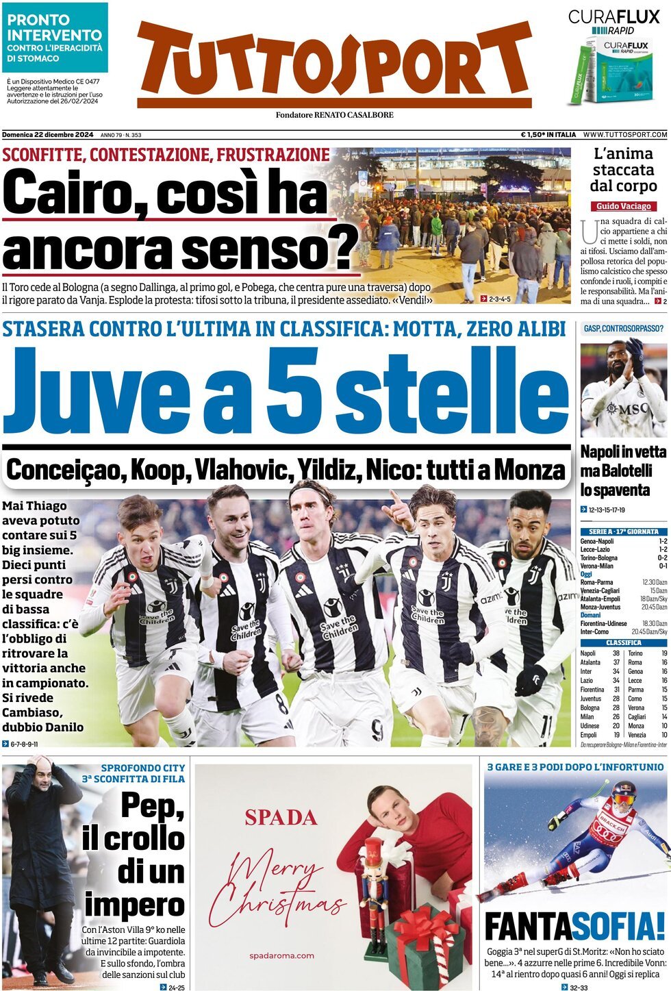 Tuttosport, prima pagina