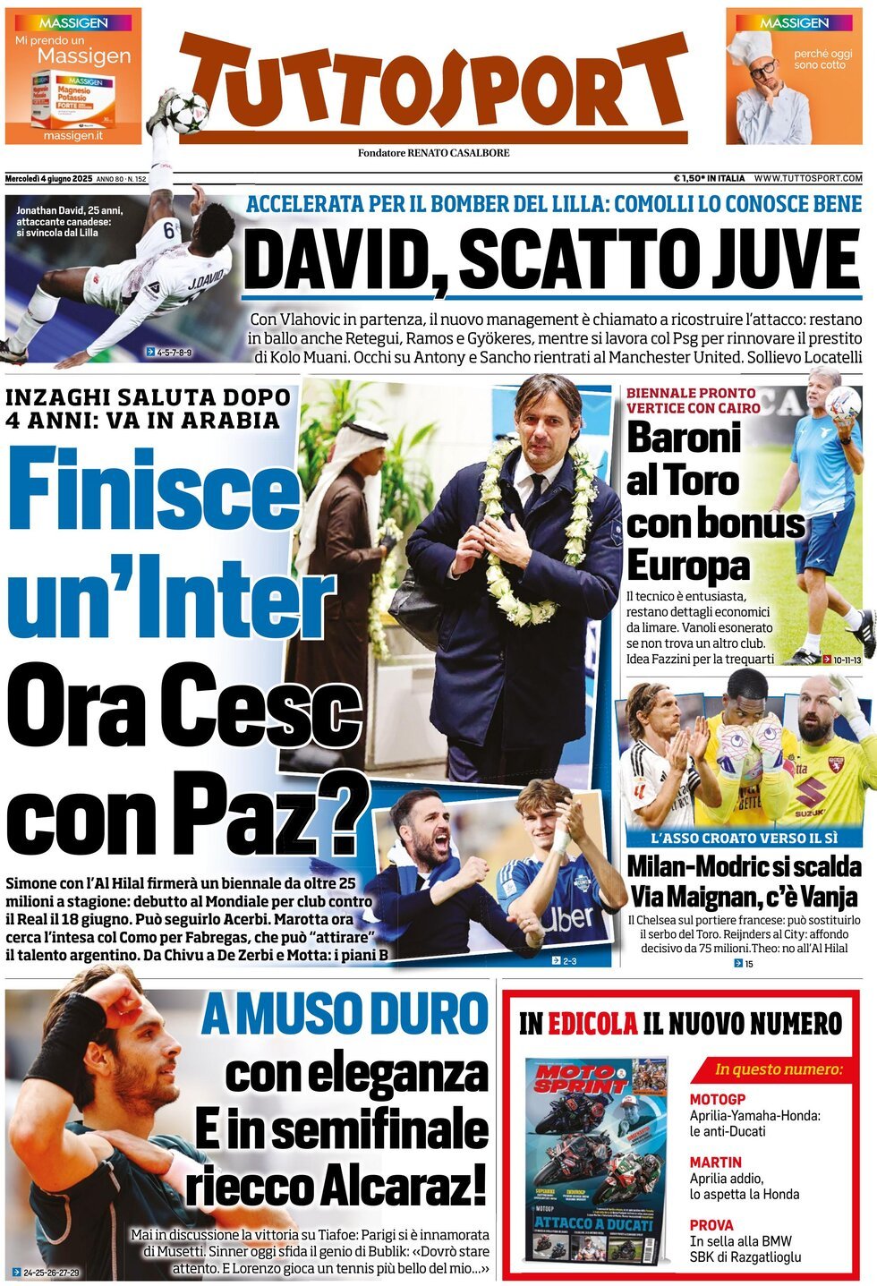 Tuttosport, prima pagina