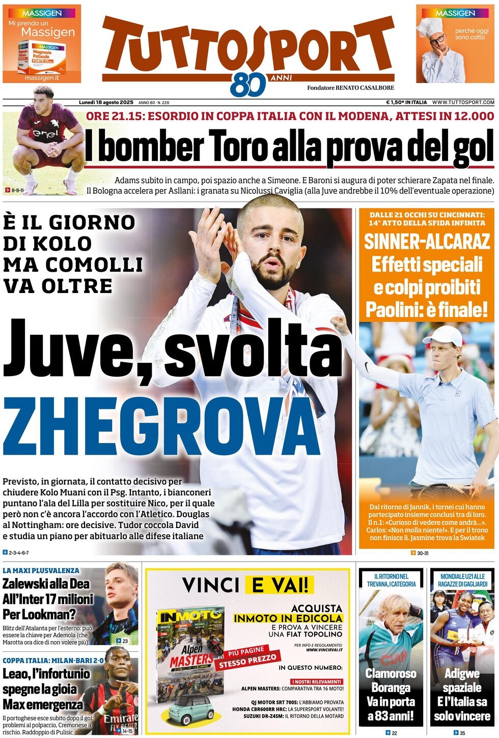 Tuttosport, prima pagina