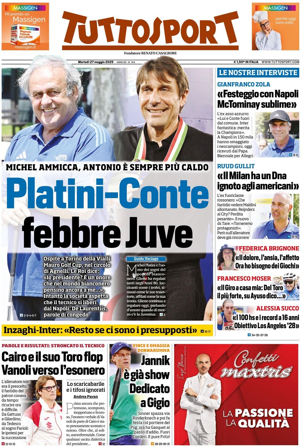 Tuttosport, prima pagina