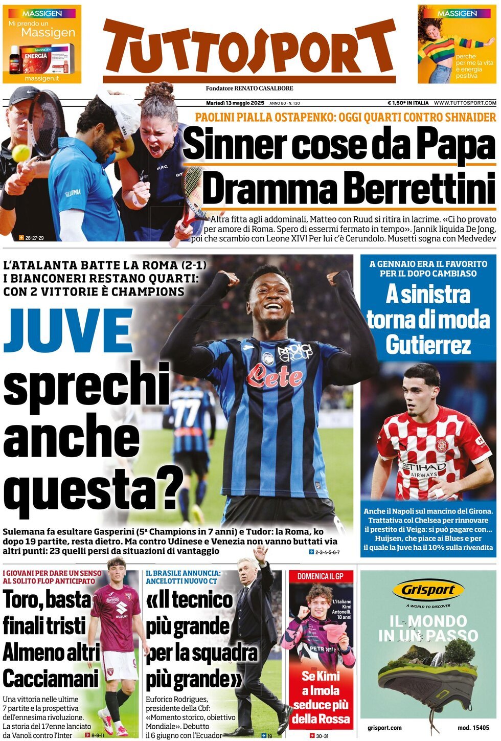 Tuttosport, prima pagina