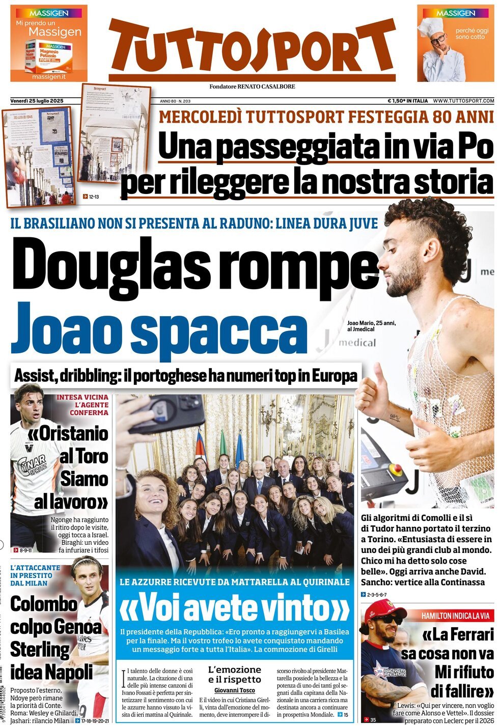 Tuttosport, prima pagina