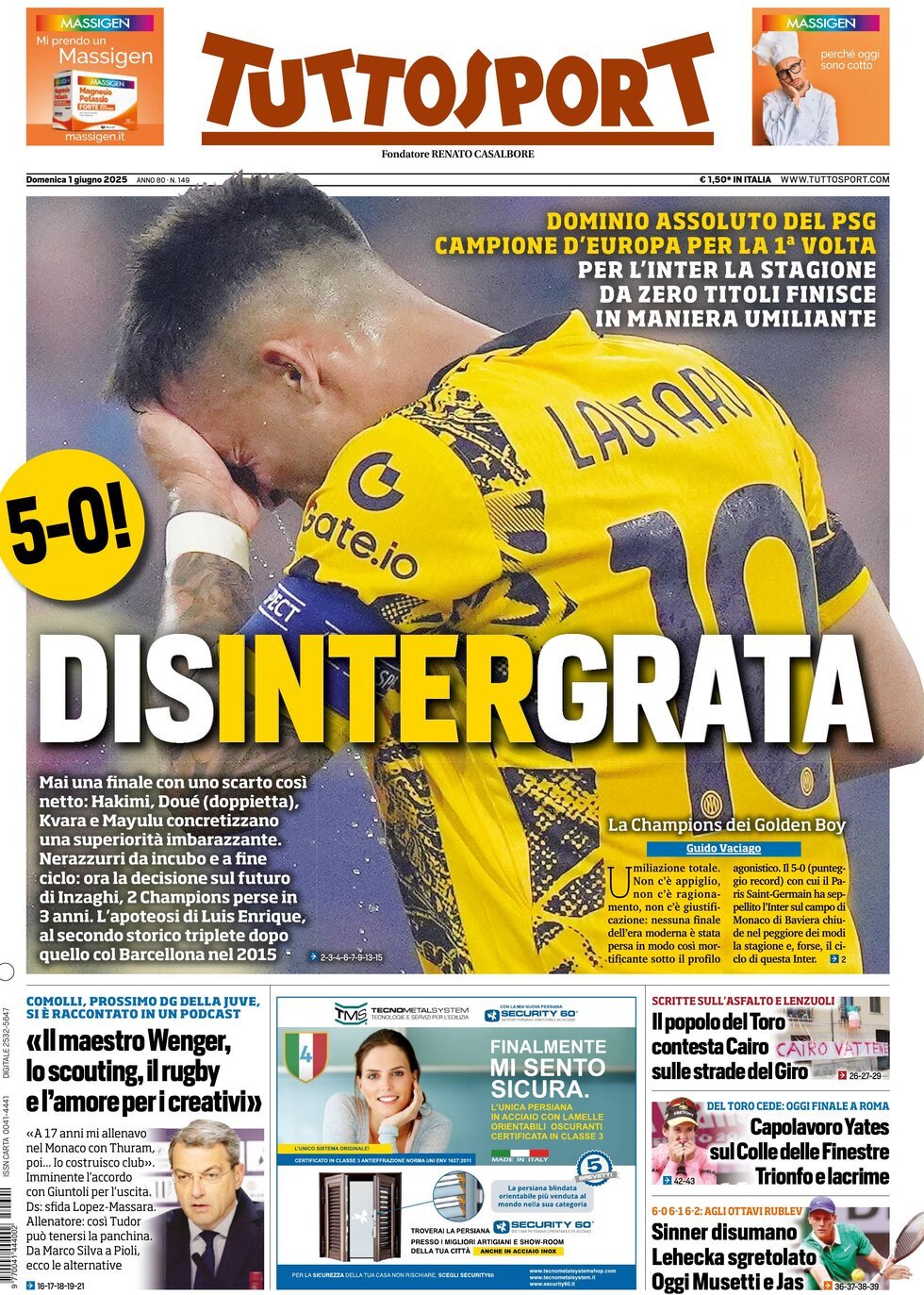 Tuttosport, prima pagina