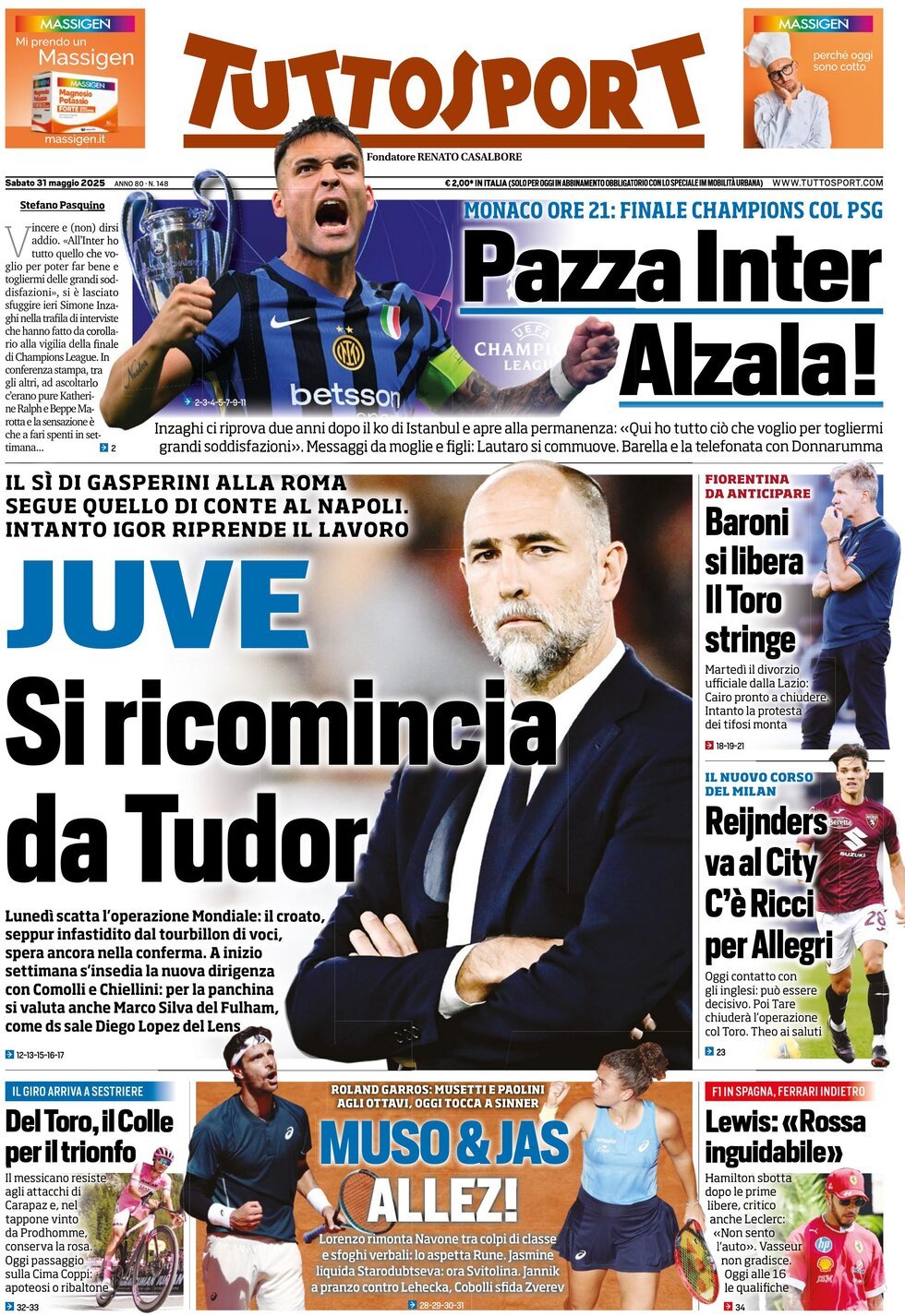 Tuttosport, prima pagina