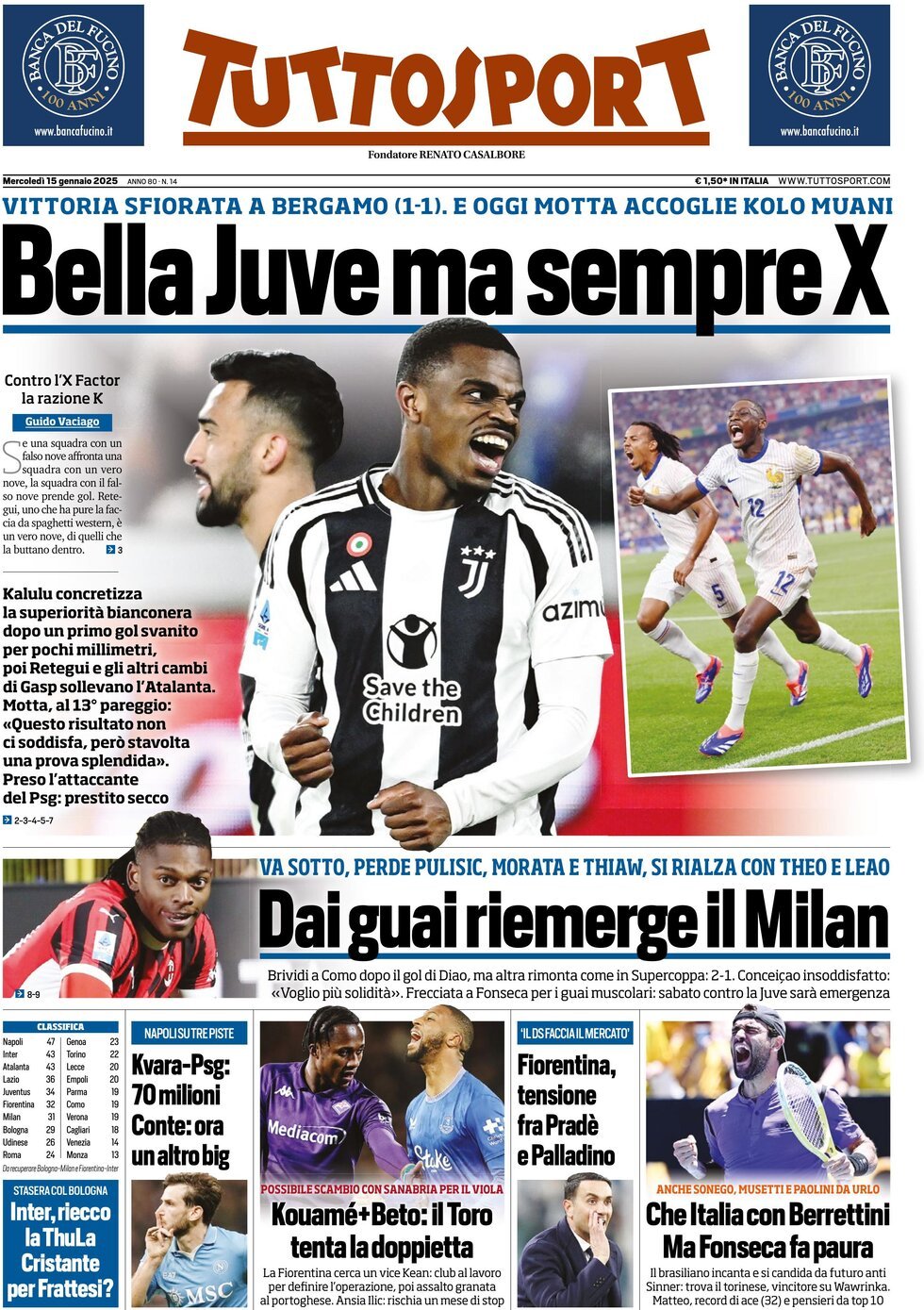 Tuttosport, prima pagina
