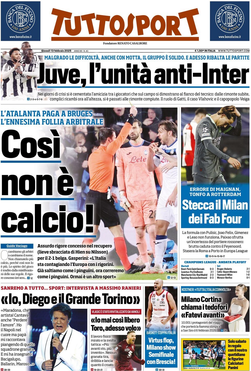Tuttosport, prima pagina