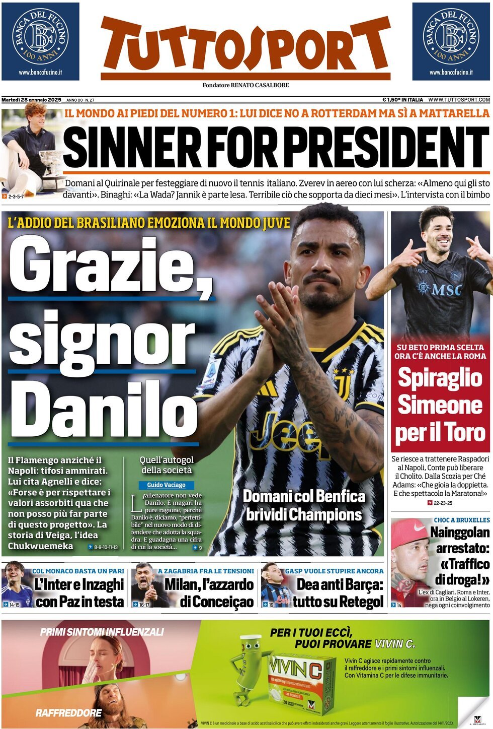 Tuttosport, prima pagina