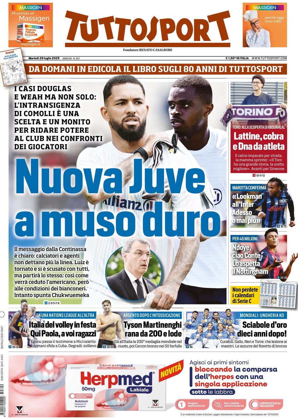 Tuttosport, prima pagina