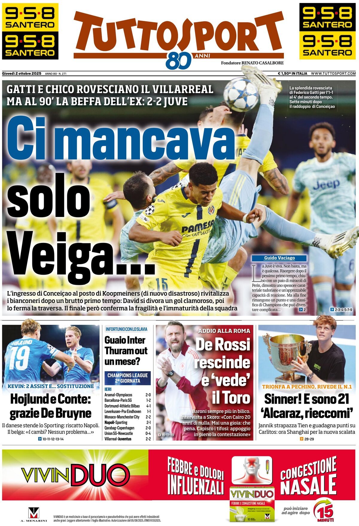Tuttosport, prima pagina