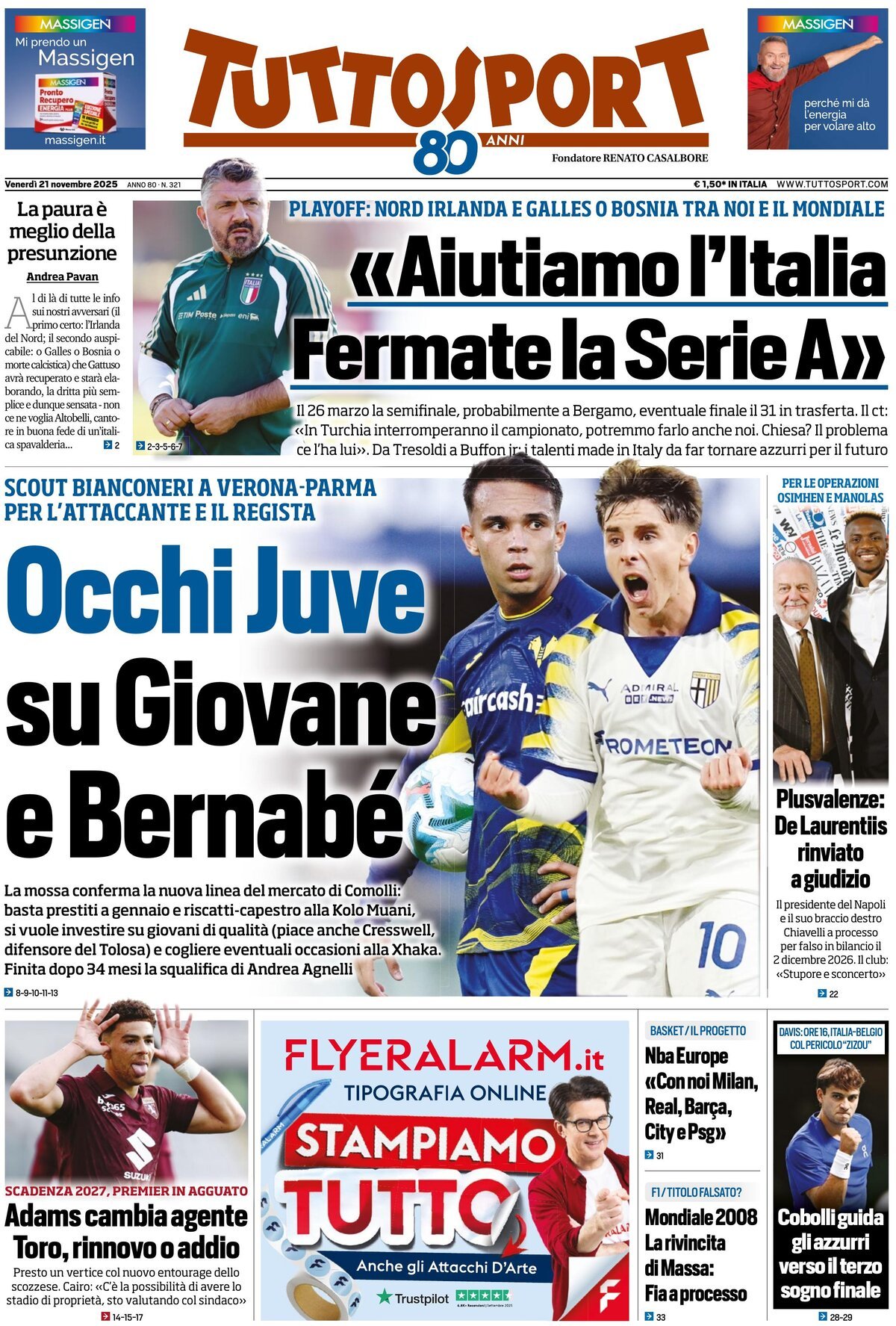 Tuttosport, prima pagina