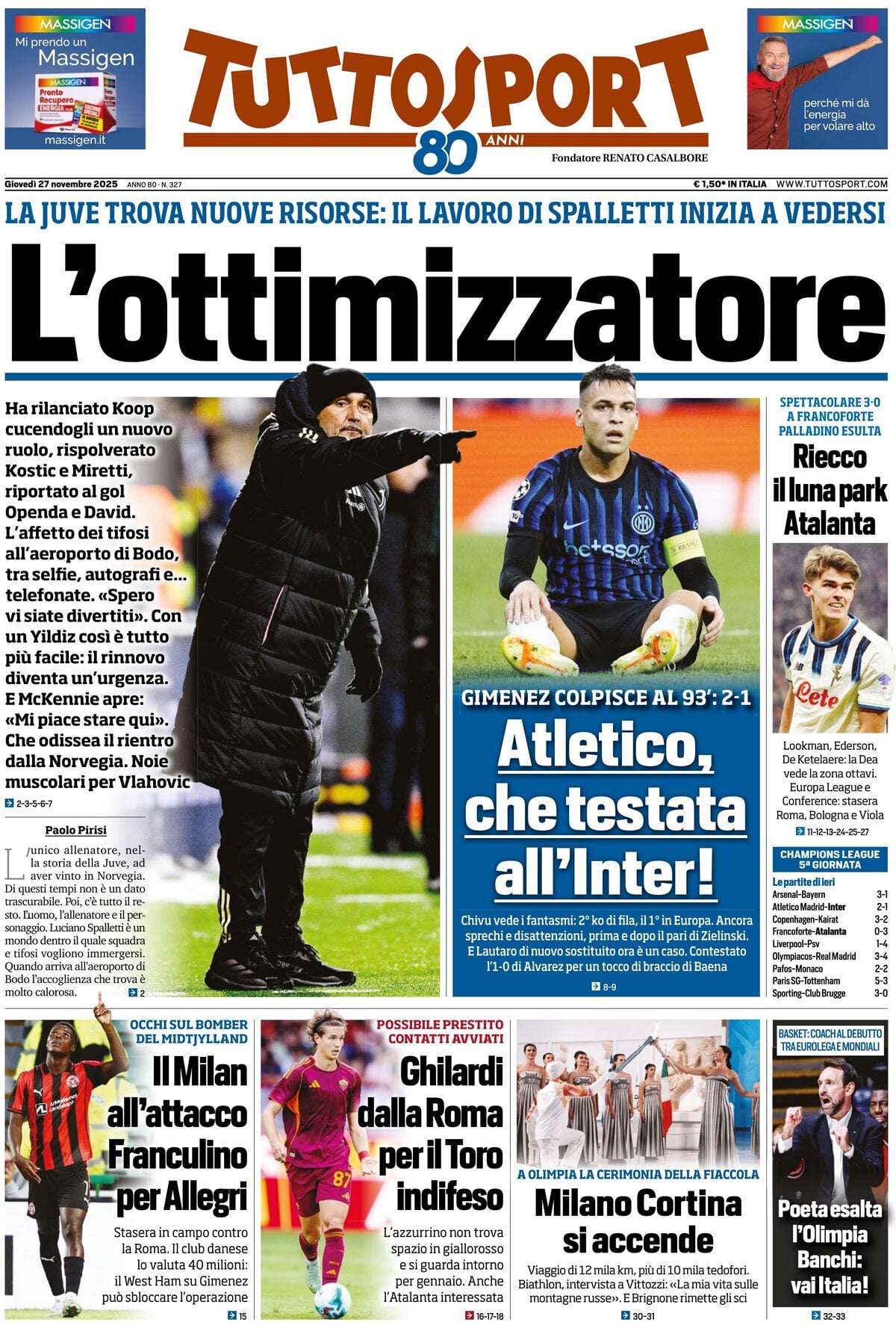 Tuttosport, prima pagina