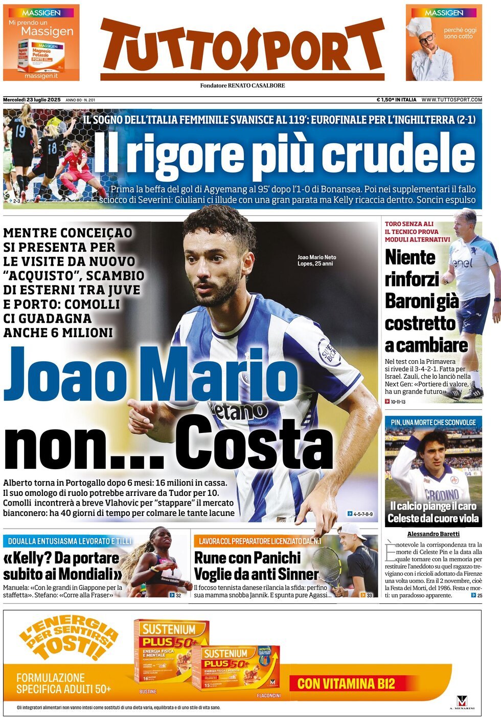 Tuttosport, prima pagina