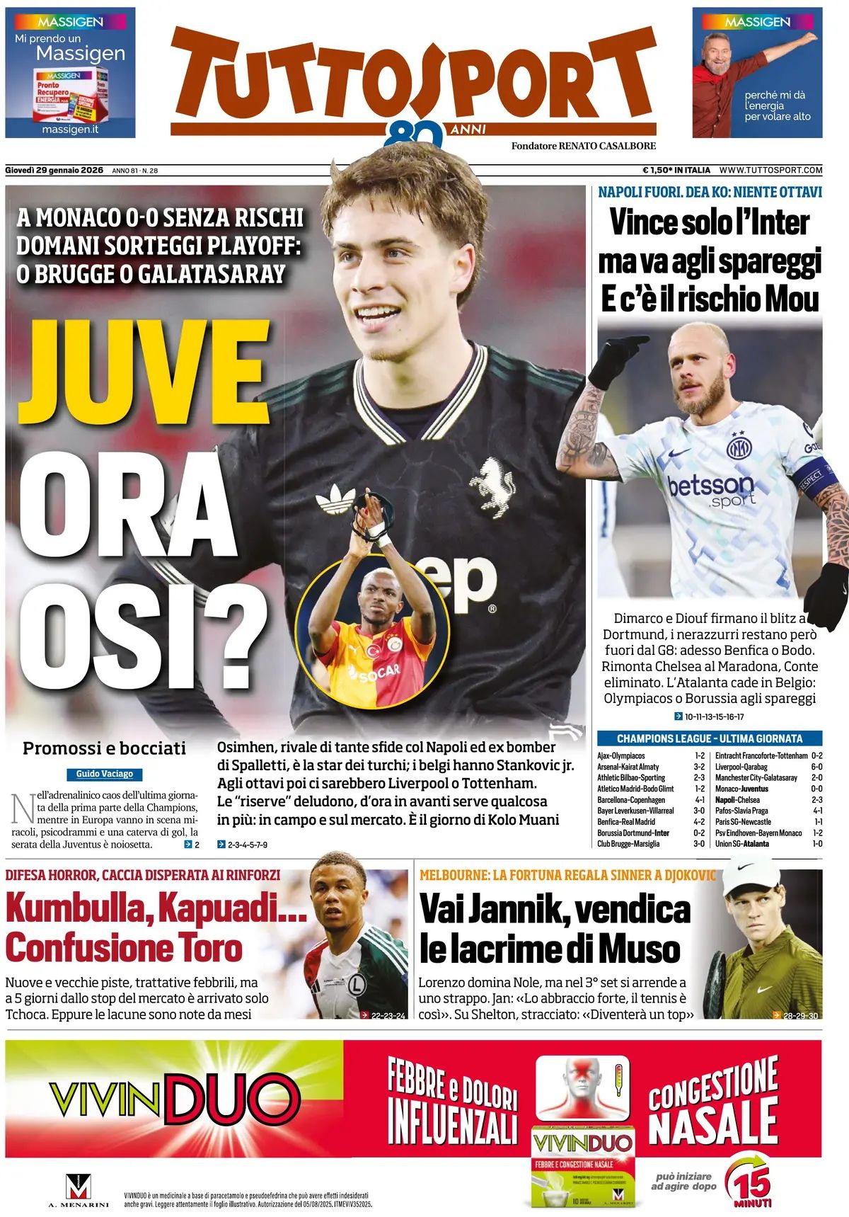 Tuttosport, prima pagina