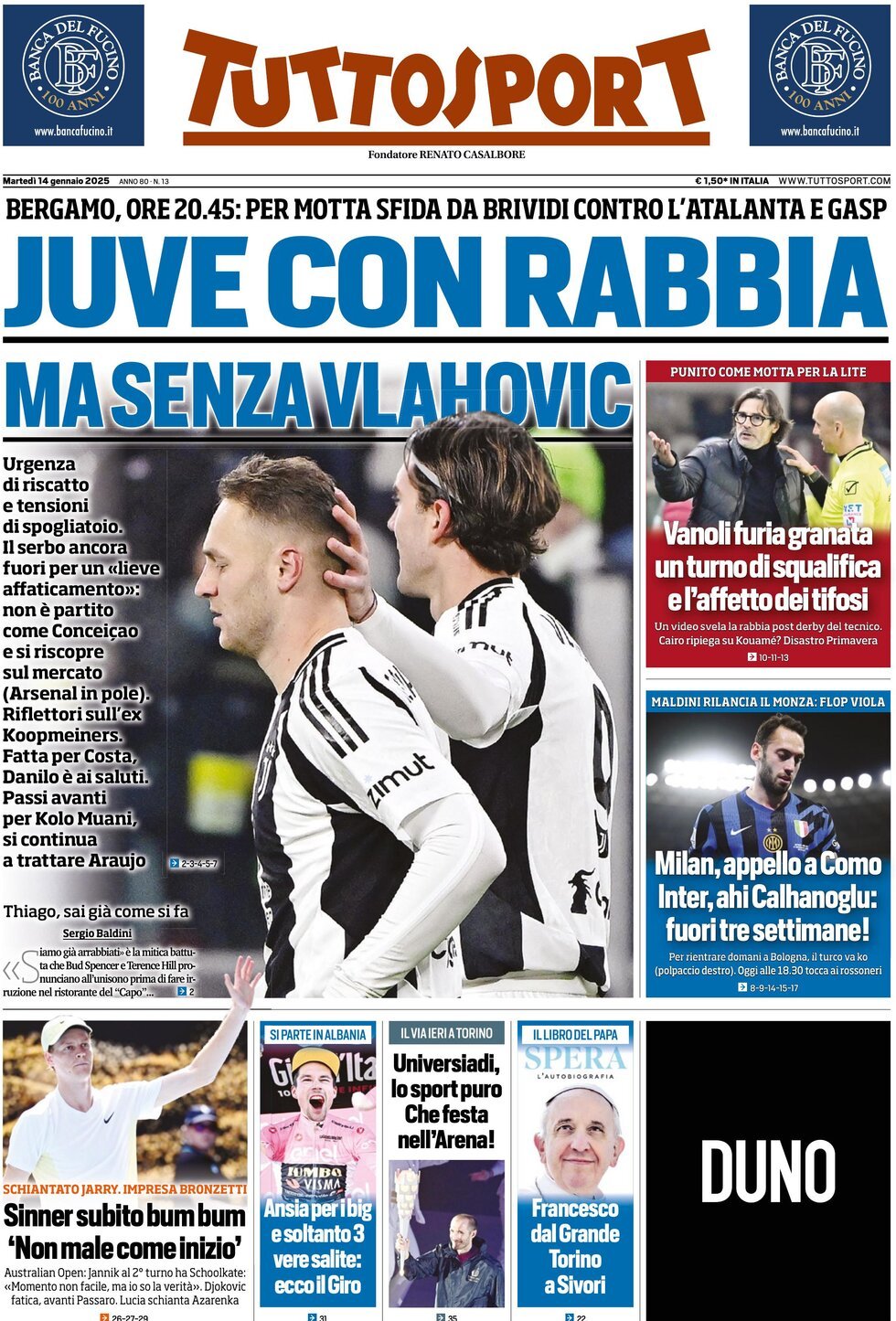 Tuttosport, prima pagina